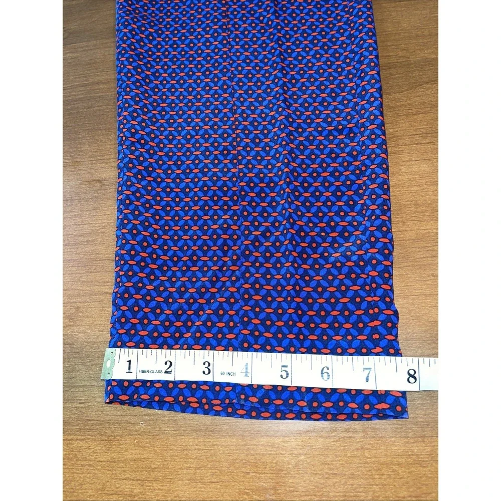 Tory Burch 100% Silk Ocho Rios Talia PJ‎ Pants Women M Relaxed Geometric